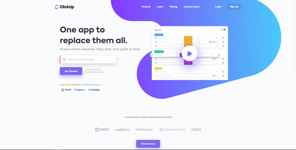 Click up - organizar tu tiempo y gestionar las tareas